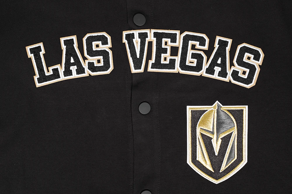 NHL VEGAS GOLDEN KNIGHTS CLASSIC MEN'S WARM UP JACKET (BLACK) - Image 7