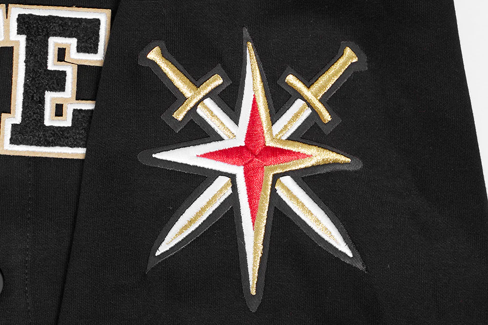 NHL VEGAS GOLDEN KNIGHTS CLASSIC MEN'S WARM UP JACKET (BLACK) - Image 8