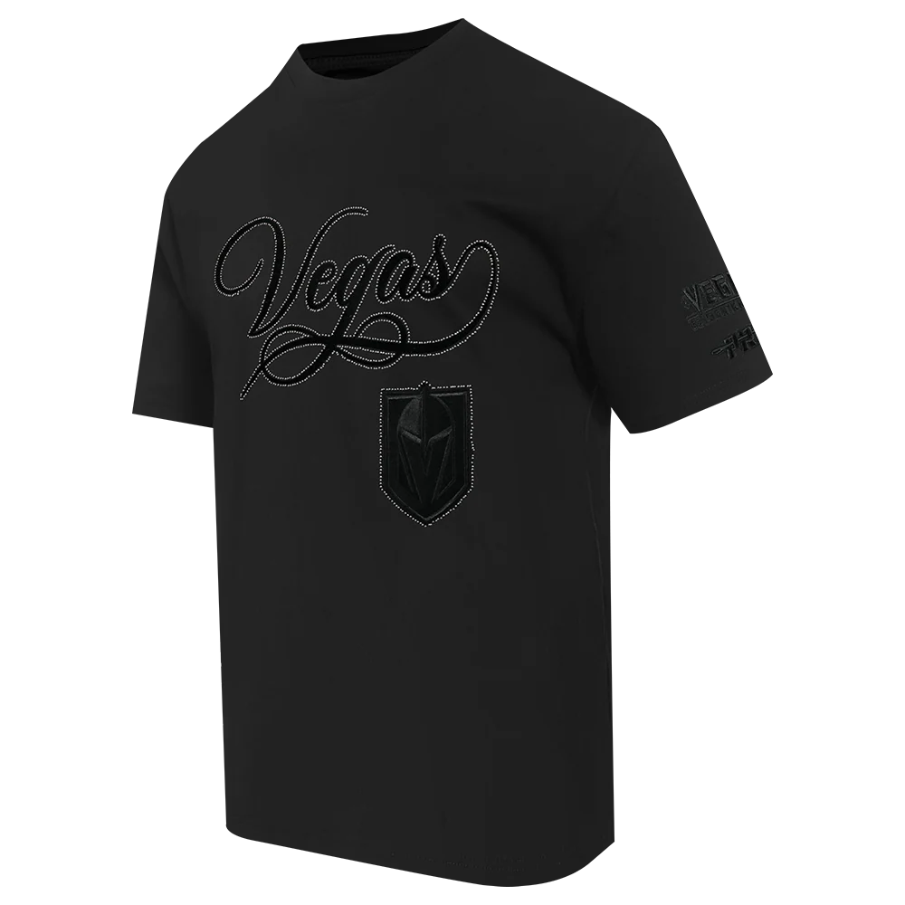 NHL VEGAS GOLDEN KNIGHTS BLACKOUT MEN'S CJ DROP SHOULDER TEE (BLACK) - Image 3