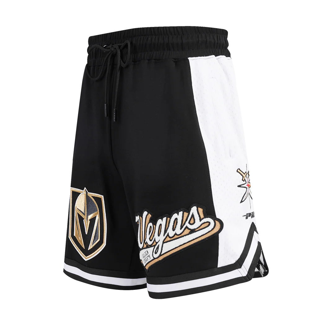 NHL VEGAS GOLDEN KNIGHTS SCRIPT TAIL MEN'S DOUBLE KNIT 2.0 SHORT (BLACK)