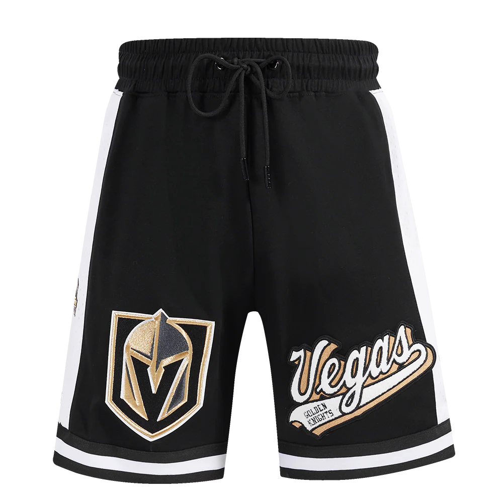 NHL VEGAS GOLDEN KNIGHTS SCRIPT TAIL MEN'S DOUBLE KNIT 2.0 SHORT (BLACK) - Image 2