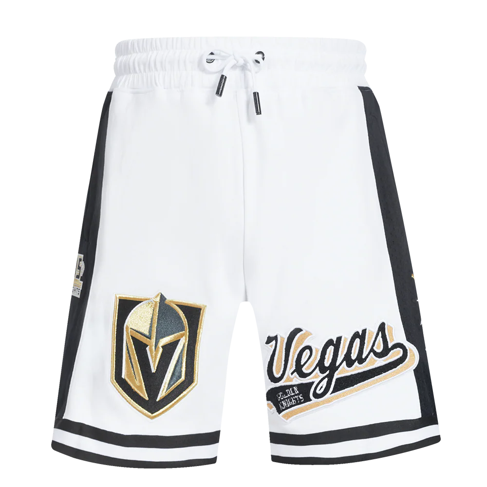 NHL VEGAS GOLDEN KNIGHTS SCRIPT TAIL MEN'S DOUBLE KNIT 2.0 SHORT (WHITE/BLACK) - Image 2