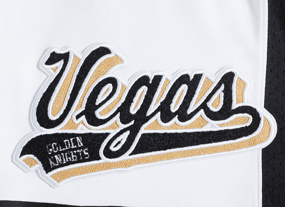 NHL VEGAS GOLDEN KNIGHTS SCRIPT TAIL MEN'S DOUBLE KNIT 2.0 SHORT (WHITE/BLACK) - Image 5