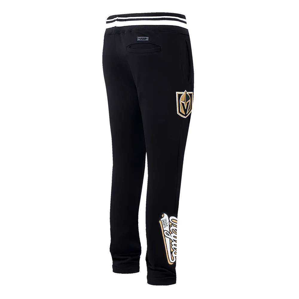 NHL VEGAS GOLDEN KNIGHTS SCRIPT TAIL MEN'S RIB FLEECE SWEATPANT (BLACK) - Image 3