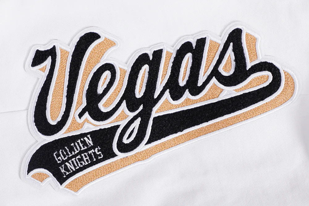 NHL VEGAS GOLDEN KNIGHTS SCRIPT TAIL MEN'S RIB FLEECE SWEATPANT (WHITE/BLACK) - Image 5