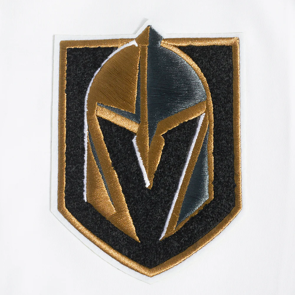 NHL VEGAS GOLDEN KNIGHTS CLASSIC CHENILLE MEN'S FULL ZIP PULLOVER HOODIE (WHITE) - Image 7