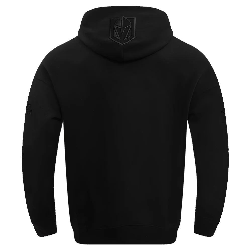NHL VEGAS GOLDEN KNIGHTS NEUTRAL DROP SHOULDER FLEECE PULLOVER HOODIE (BLACK) - Image 4