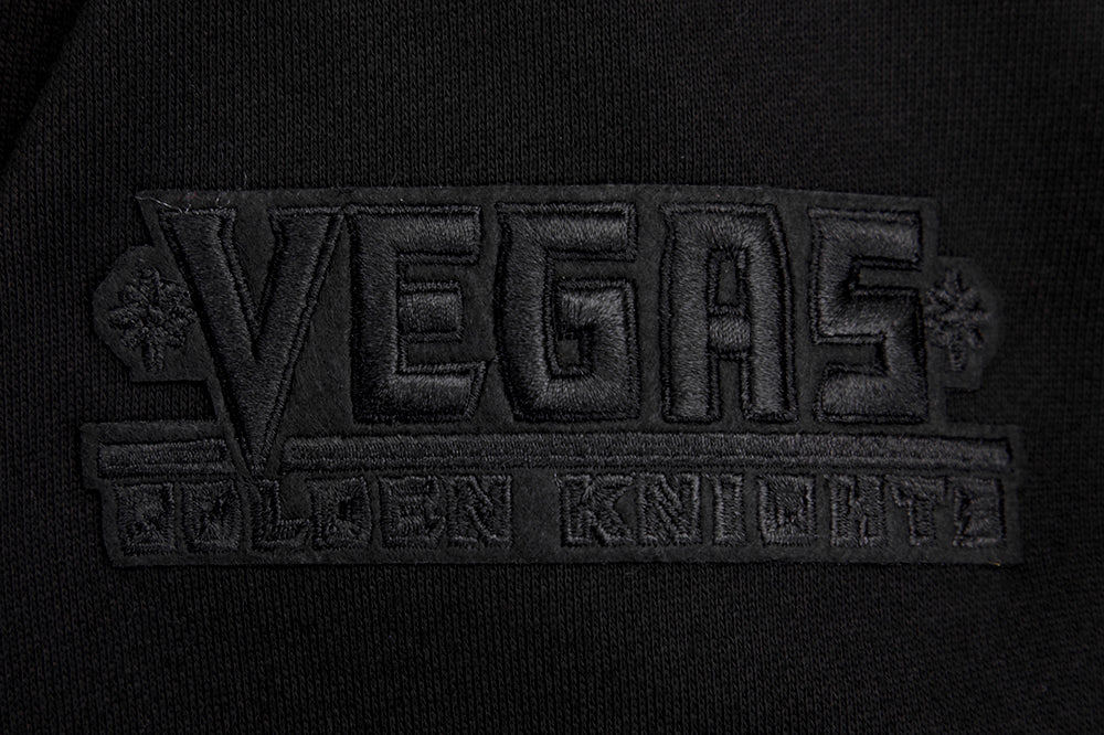 NHL VEGAS GOLDEN KNIGHTS NEUTRAL DROP SHOULDER FLEECE PULLOVER HOODIE (BLACK) - Image 7