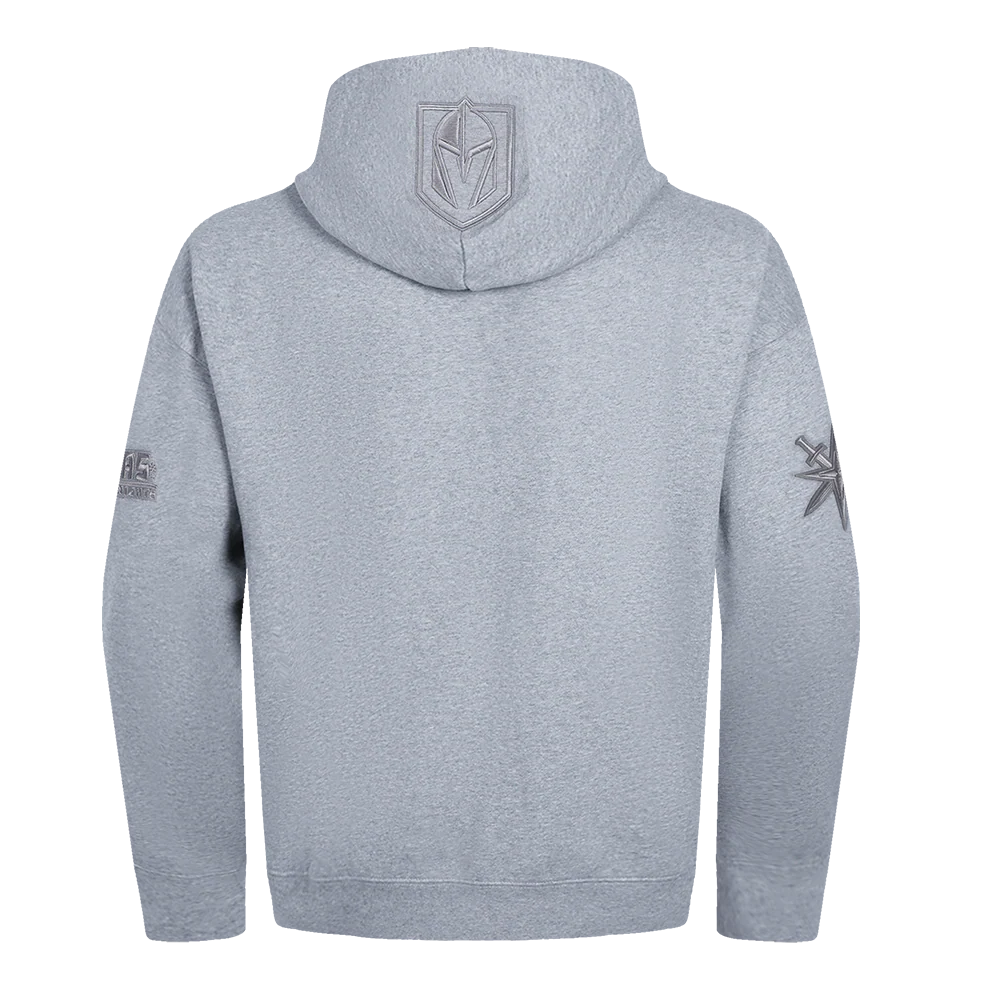 NHL VEGAS GOLDEN KNIGHTS NEUTRAL MEN'S DROP SHOULDER PULLOVER HOODIE (DARK HEATHER GRAY) - Image 3