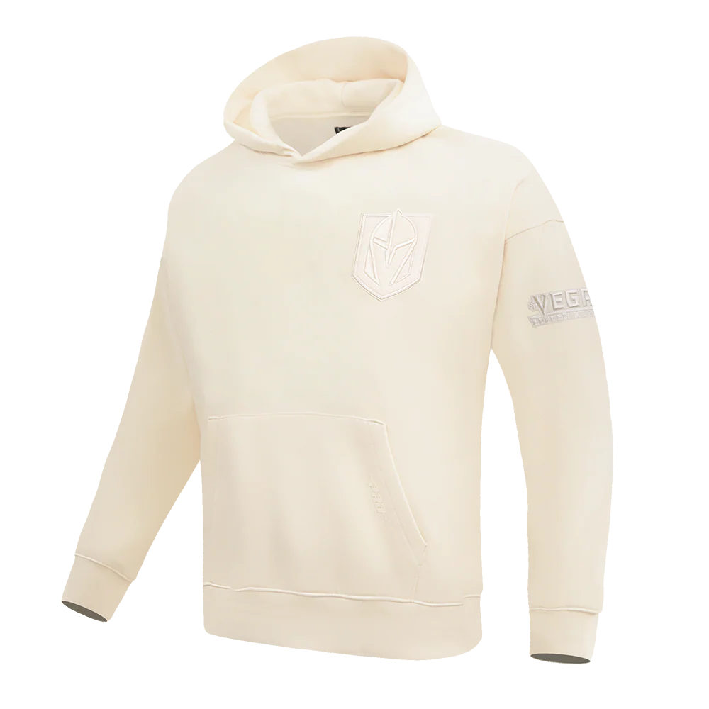 NHL VEGAS GOLDEN KNIGHTS NEUTRAL DROP SHOULDER FLEECE PULLOVER HOODIE (EGGSHELL) - Image 9