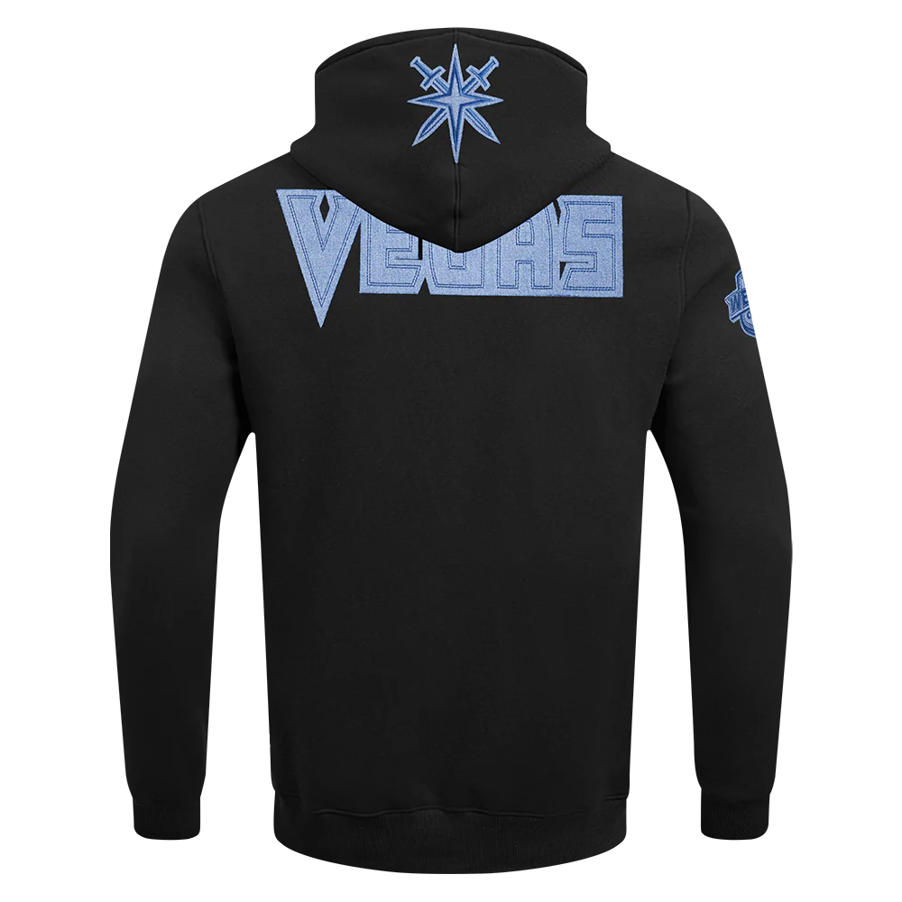 NHL VEGAS GOLDEN KNIGHTS VARSITY BLUES MEN'S PO HOODIE (BLACK) - Image 3
