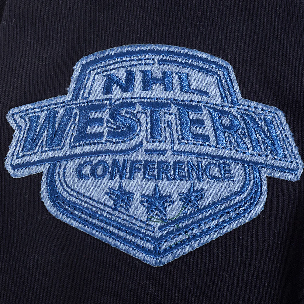 NHL VEGAS GOLDEN KNIGHTS VARSITY BLUES MEN'S PO HOODIE (BLACK) - Image 7