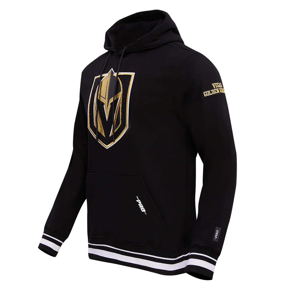 VEGAS GOLDEN KNIGHTS RETRO CLASSIC MEN'S FLC PO HOODIE (BLACK) - Image 2