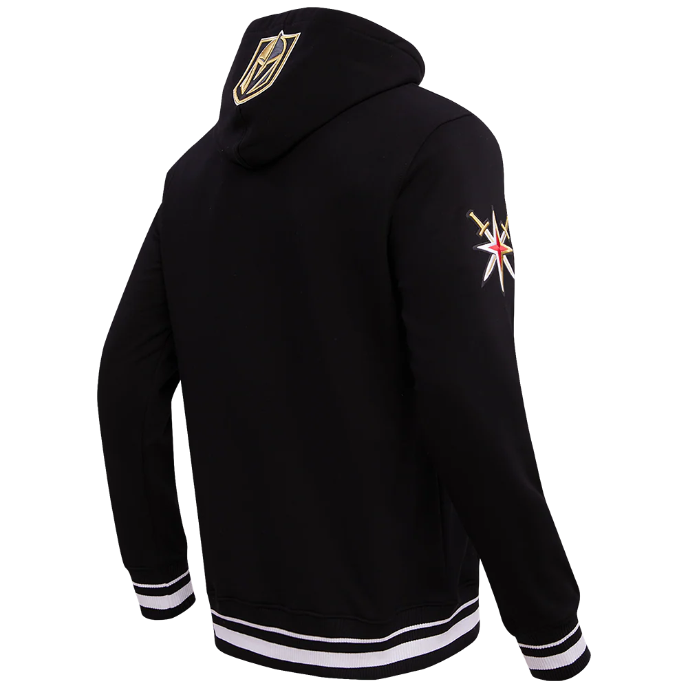 VEGAS GOLDEN KNIGHTS RETRO CLASSIC MEN'S FLC PO HOODIE (BLACK) - Image 4