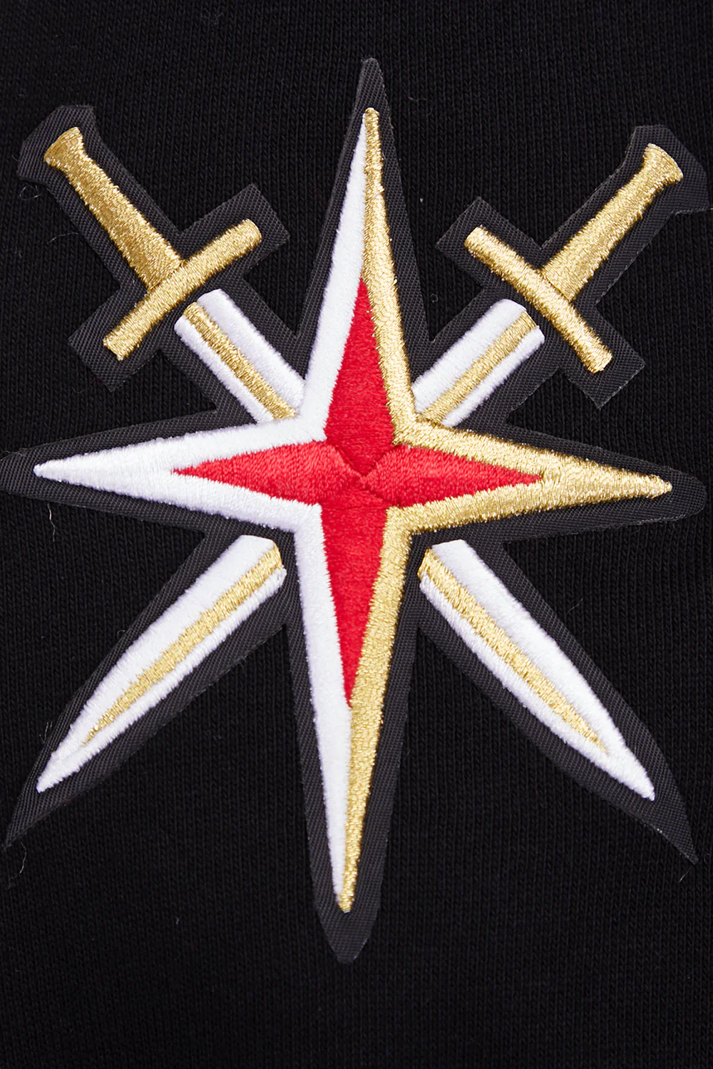 VEGAS GOLDEN KNIGHTS RETRO CLASSIC MEN'S FLC PO HOODIE (BLACK) - Image 7