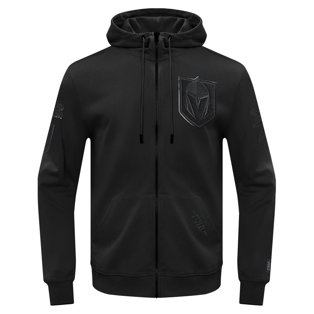 NHL VEGAS GOLDEN KNIGHTS TRIPLE BLACK MEN'S DK FZ PO HOODIE (TRIPLE BLACK)