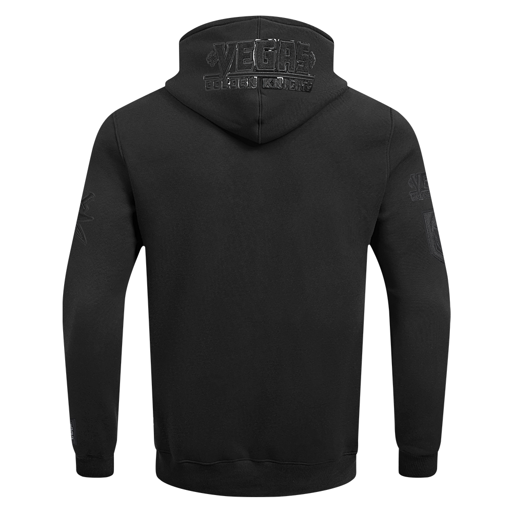 NHL VEGAS GOLDEN KNIGHTS TRIPLE BLACK MEN'S DK FZ PO HOODIE (TRIPLE BLACK) - Image 3