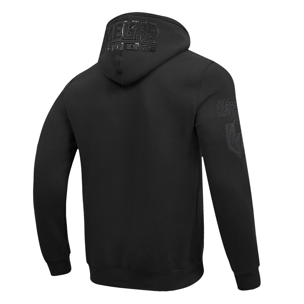 NHL VEGAS GOLDEN KNIGHTS TRIPLE BLACK MEN'S DK FZ PO HOODIE (TRIPLE BLACK) - Image 4