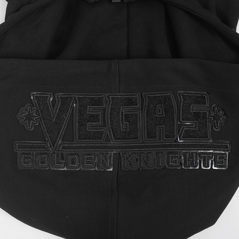 NHL VEGAS GOLDEN KNIGHTS TRIPLE BLACK MEN'S DK FZ PO HOODIE (TRIPLE BLACK) - Image 5