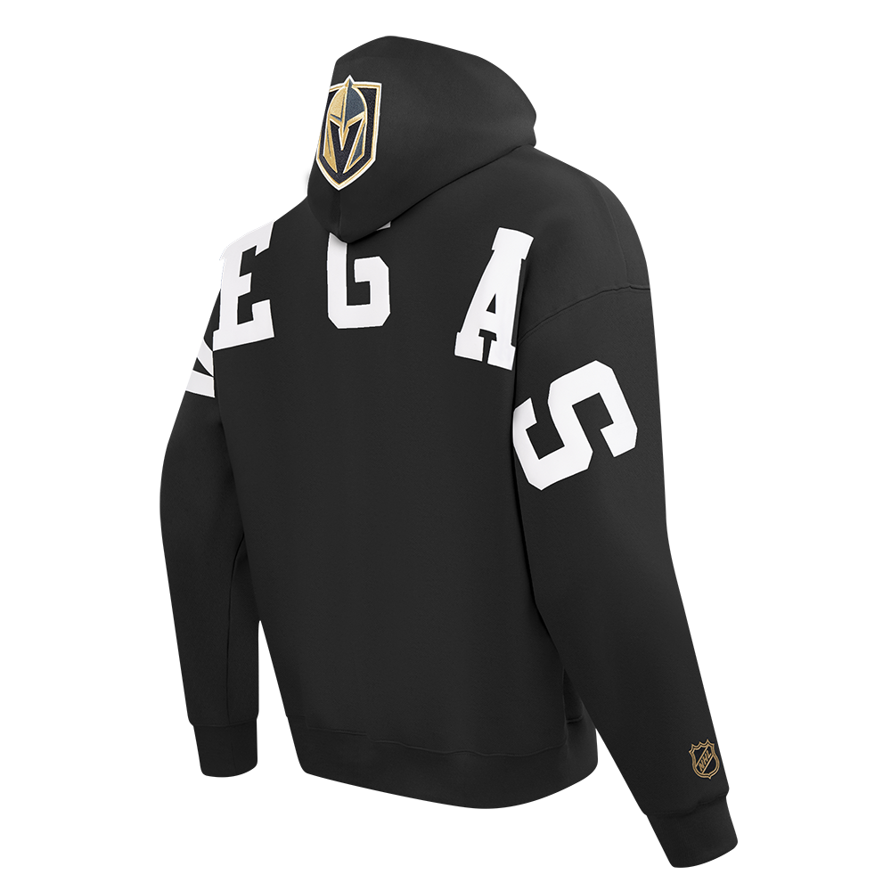 NHL VEGAS GOLDEN KNIGHTS WINGSPAN MEN'S DROP SHOULDER FLEECE PULLOVER HOODIE (BLACK) - Image 6