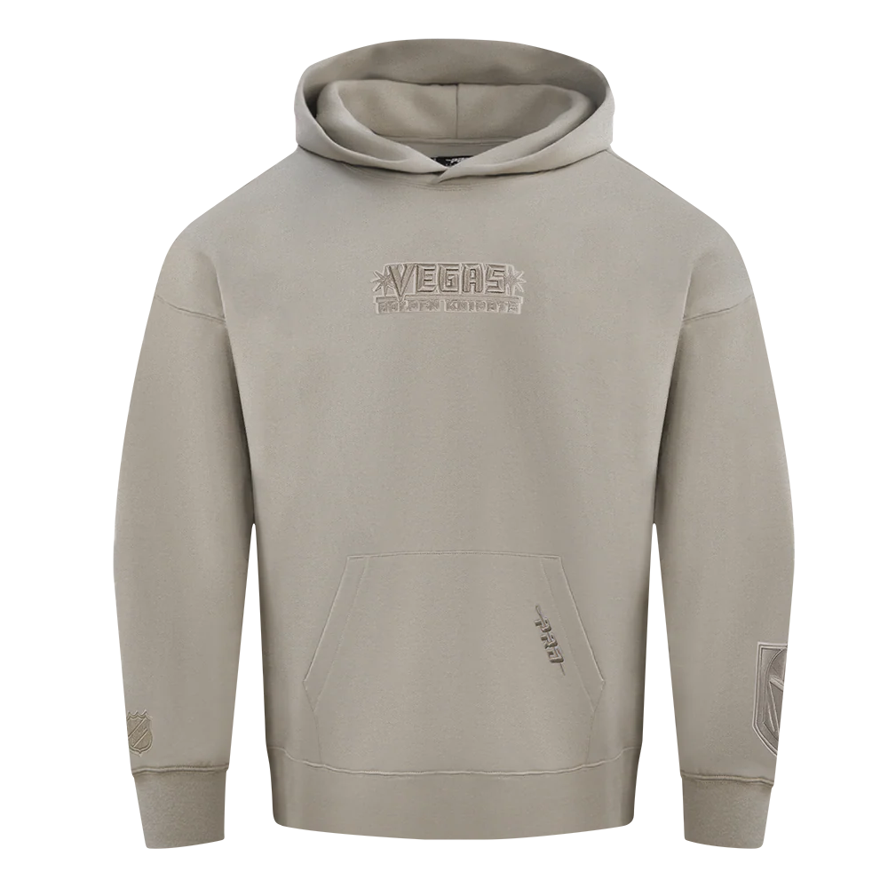 NHL VEGAS GOLDEN KNIGHTS WINGSPAN MEN'S DROP SHOULDER FLEECE PULLOVER HOODIE (TAUPE) - Image 3