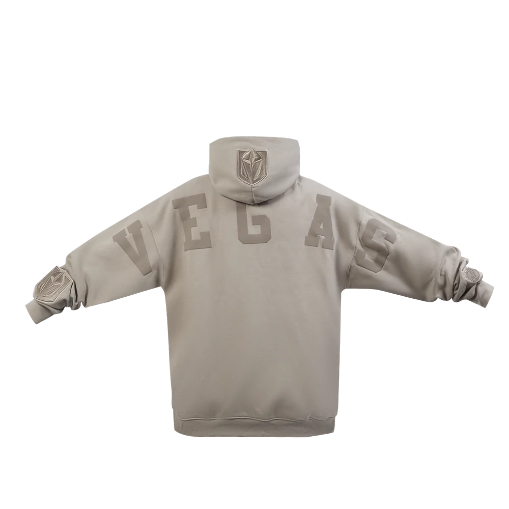 NHL VEGAS GOLDEN KNIGHTS WINGSPAN MEN'S DROP SHOULDER FLEECE PULLOVER HOODIE (TAUPE) - Image 7