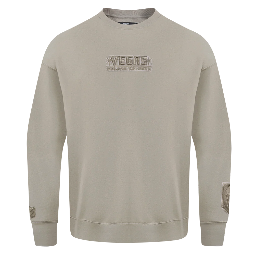 NHL VEGAS GOLDEN KNIGHTS WINGSPAN MEN'S DROP SHOULDER FLEECE CREWNECK (TAUPE) - Image 3