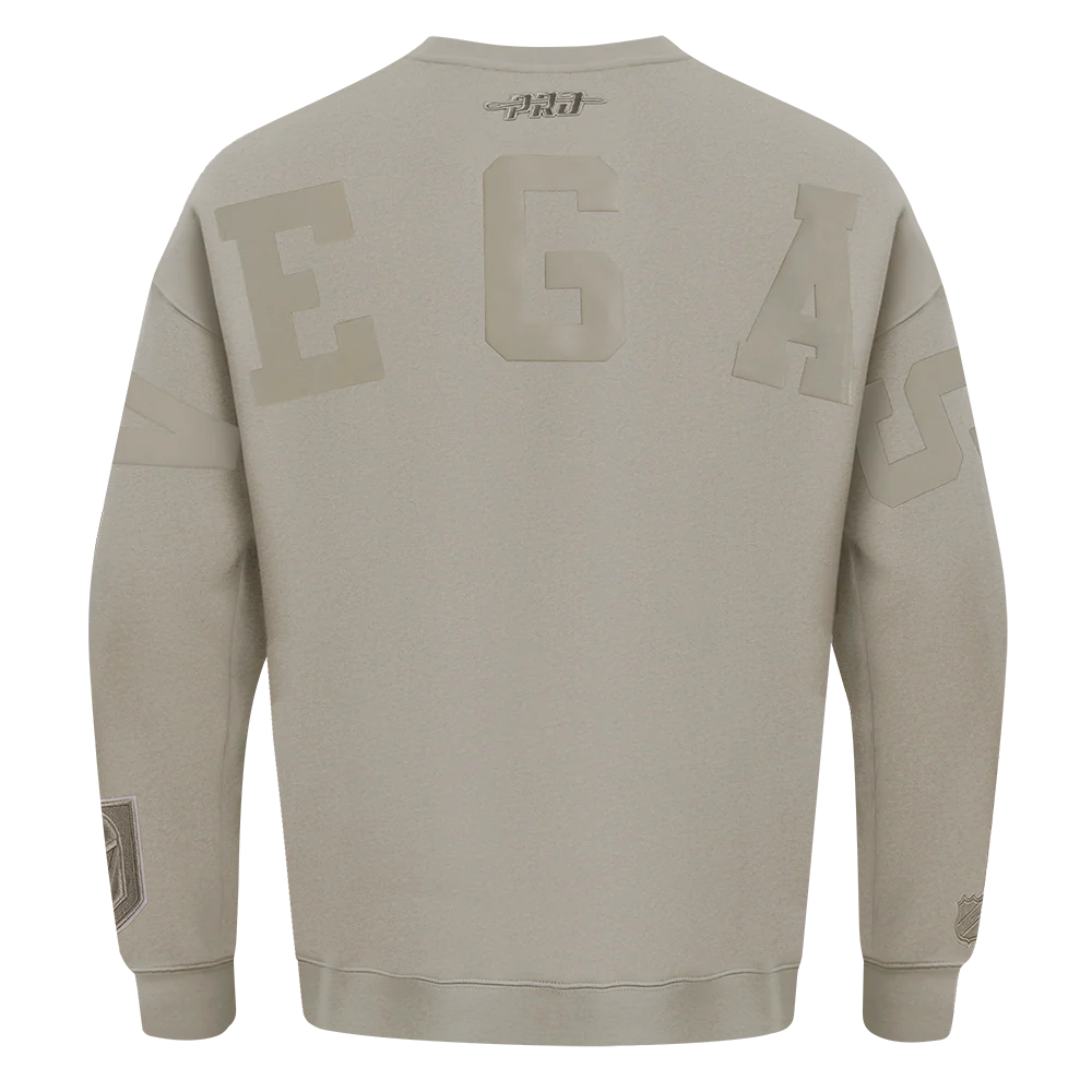 NHL VEGAS GOLDEN KNIGHTS WINGSPAN MEN'S DROP SHOULDER FLEECE CREWNECK (TAUPE) - Image 5