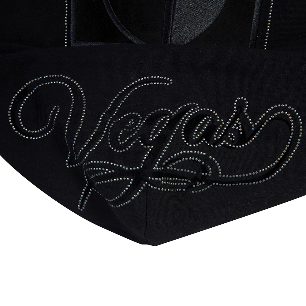 NHL VEGAS GOLDEN KNIGHTS BLACKOUT MEN'S DROP SHOULDER FLC PO HOODIE (BLACK) - Image 6
