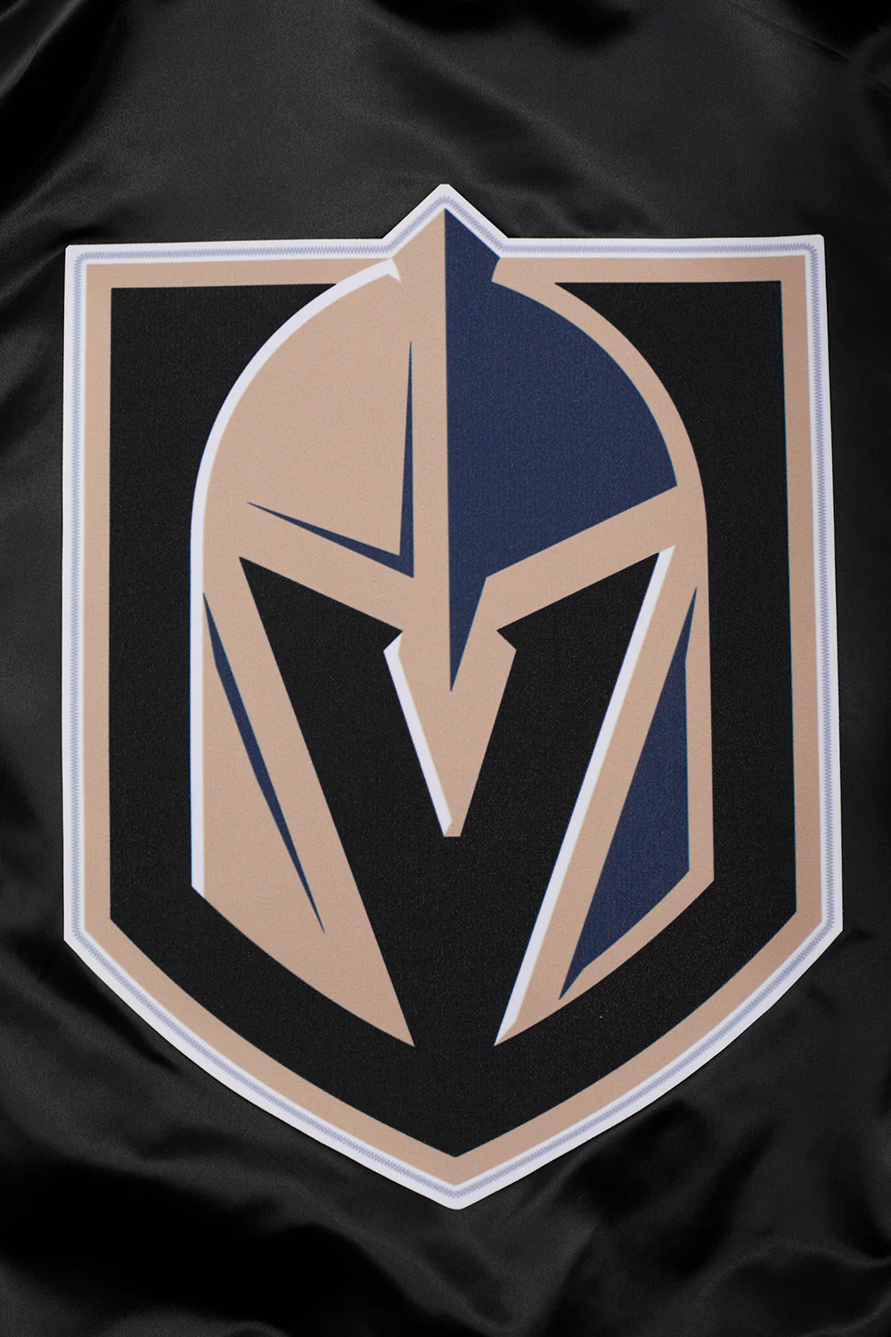 NHL VEGAS GOLDEN KNIGHTS SCRIPT TAIL MEN'S SATIN JACKET (BLACK) - Image 5