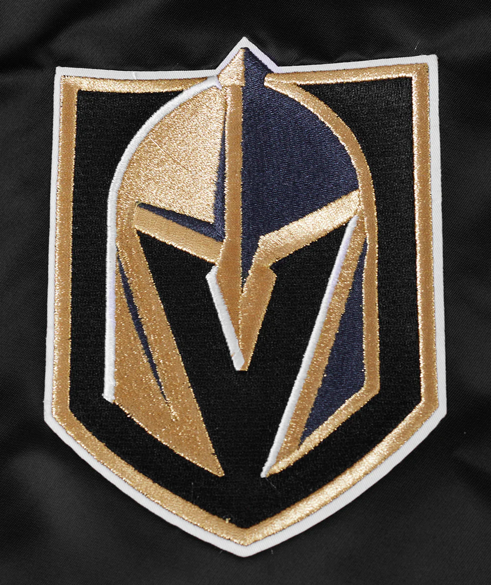 NHL VEGAS GOLDEN KNIGHTS CLASSIC MEN'S SATIN JACKET (BLACK) - Image 8