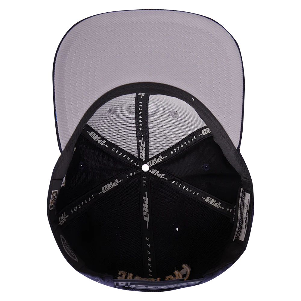 NHL VEGAS GOLDEN KNIGHTS CORDUROY VISOR WOOL SNAPBACK HAT (GRAY/MIDNIGHT NAVY) - Image 6
