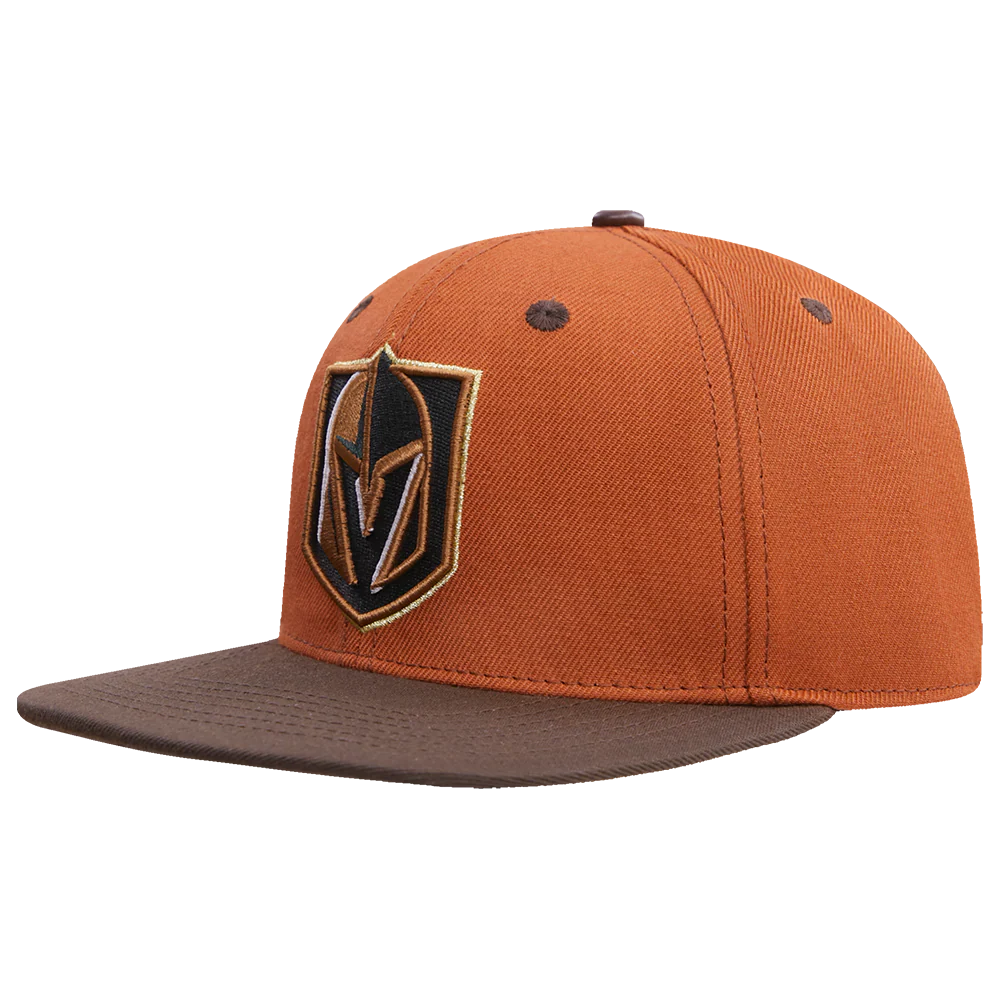 NHL VEGAS GOLDEN KNIGHTS STIVALI 2 TONE COTTON SNAPBACK HAT (RUST/BROWN) - Image 3