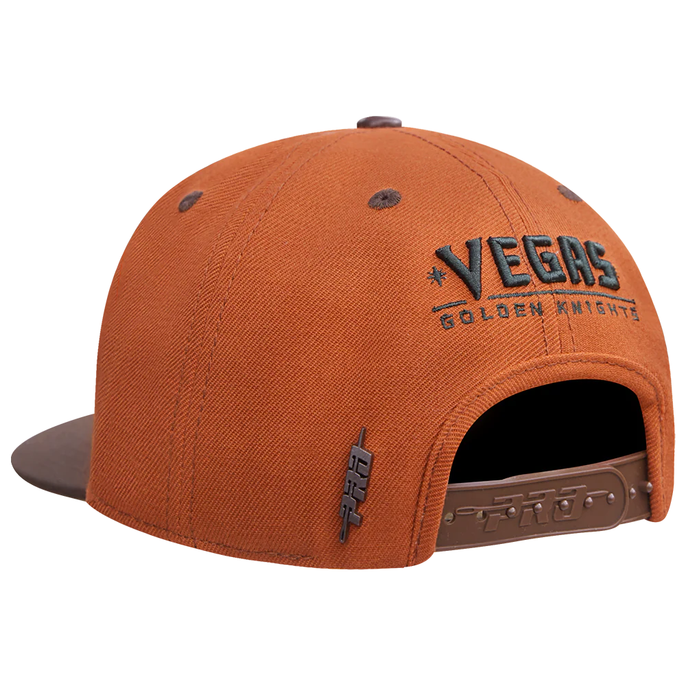 NHL VEGAS GOLDEN KNIGHTS STIVALI 2 TONE COTTON SNAPBACK HAT (RUST/BROWN) - Image 4