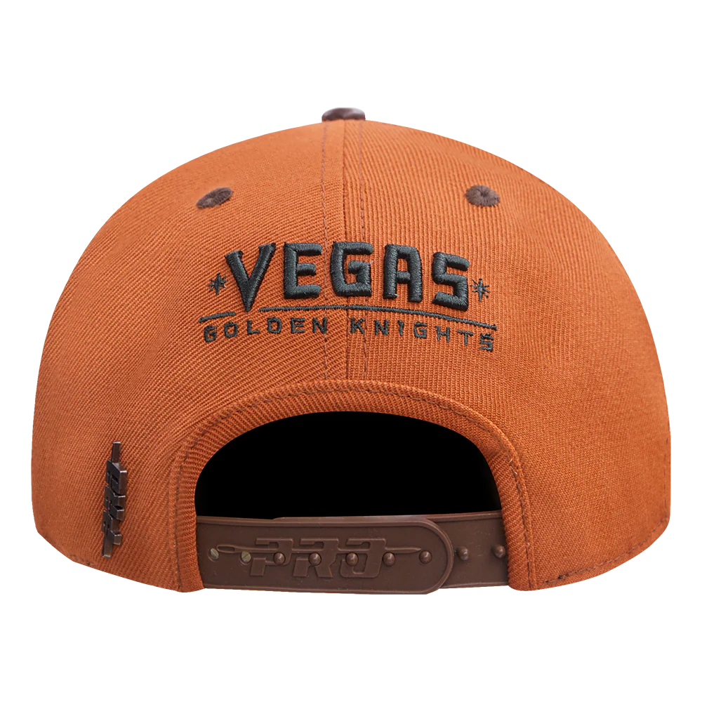 NHL VEGAS GOLDEN KNIGHTS STIVALI 2 TONE COTTON SNAPBACK HAT (RUST/BROWN) - Image 5
