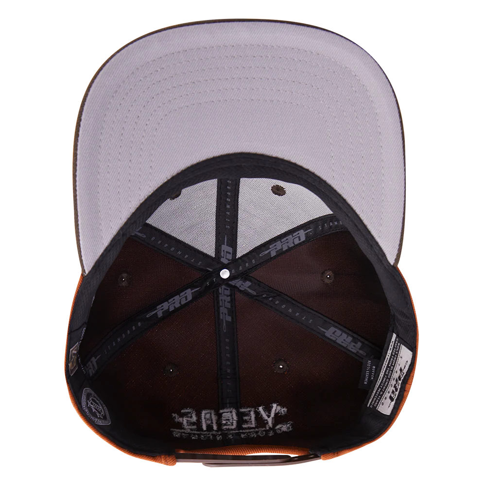 NHL VEGAS GOLDEN KNIGHTS STIVALI 2 TONE COTTON SNAPBACK HAT (RUST/BROWN) - Image 6