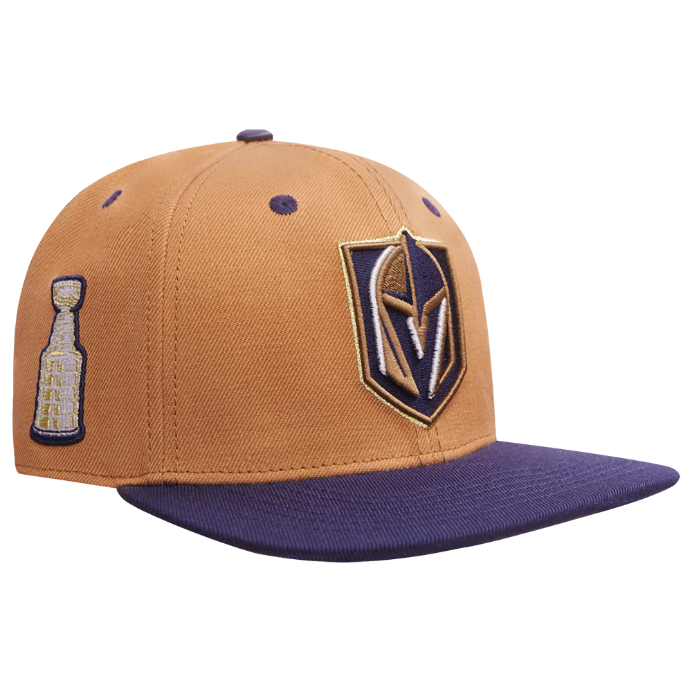NHL VEGAS GOLDEN KNIGHTS STIVALI 2 TONE COTTON SNAPBACK HAT (WHEAT/NAVY) - Image 2