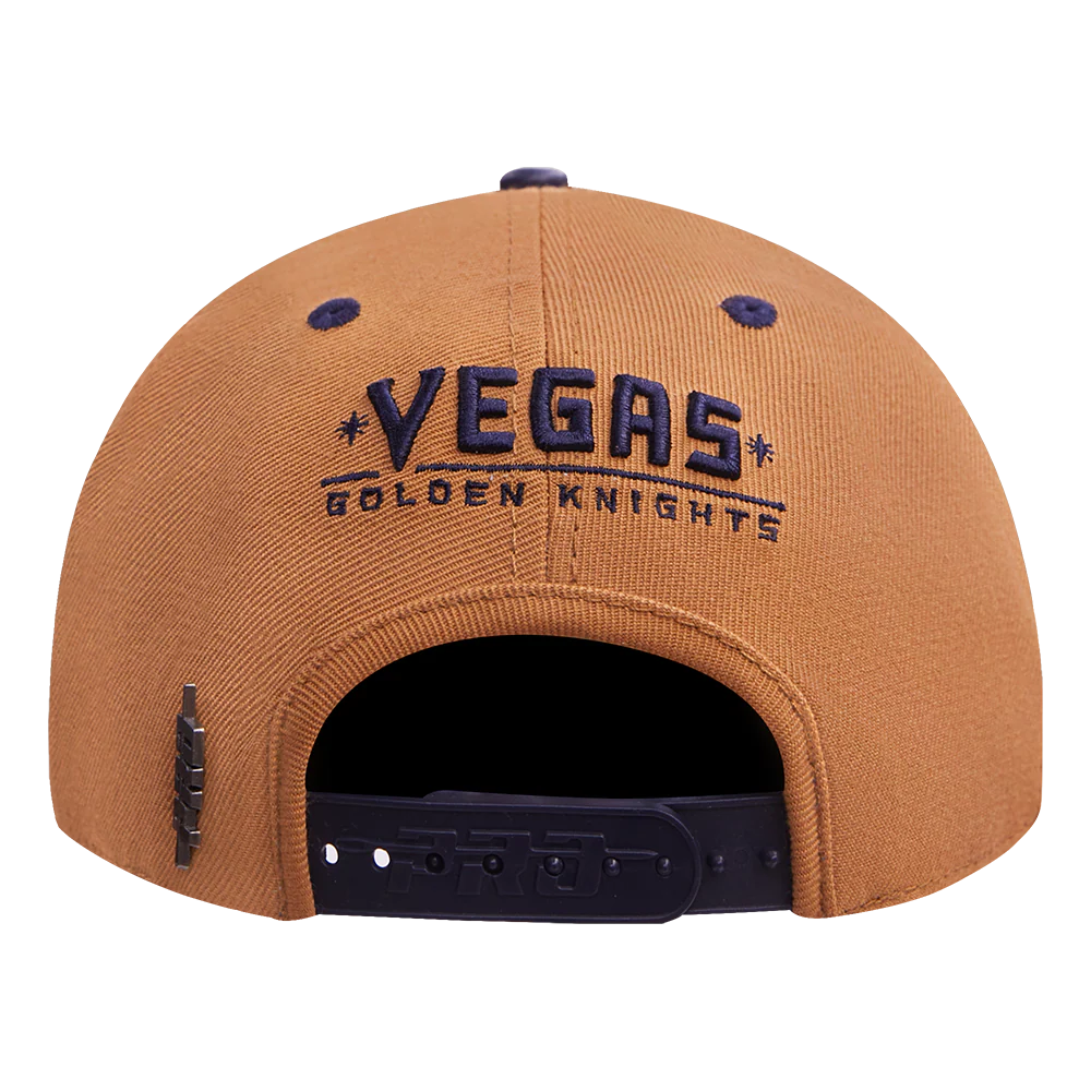 NHL VEGAS GOLDEN KNIGHTS STIVALI 2 TONE COTTON SNAPBACK HAT (WHEAT/NAVY) - Image 5