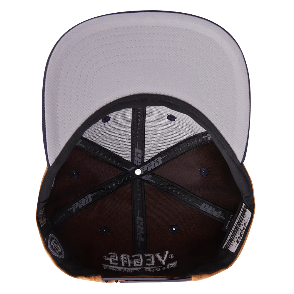 NHL VEGAS GOLDEN KNIGHTS STIVALI 2 TONE COTTON SNAPBACK HAT (WHEAT/NAVY) - Image 6