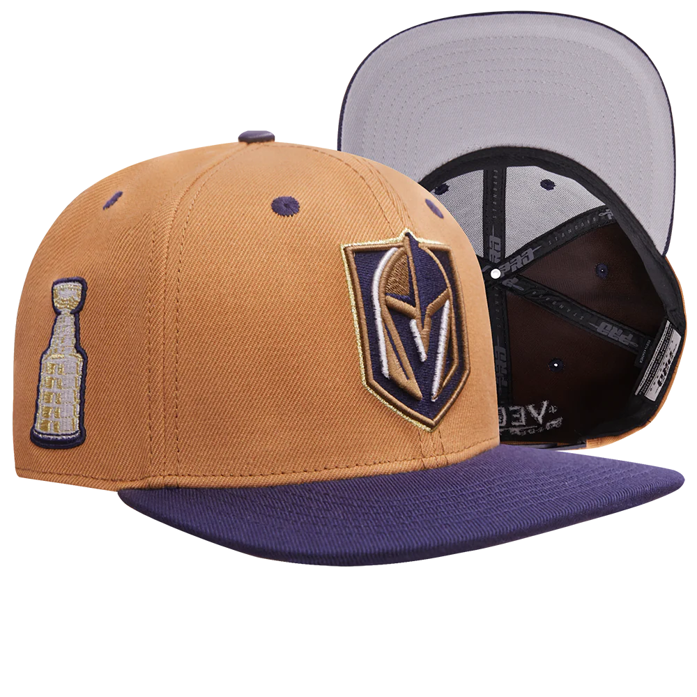 NHL VEGAS GOLDEN KNIGHTS STIVALI 2 TONE COTTON SNAPBACK HAT (WHEAT/NAVY) - Image 8