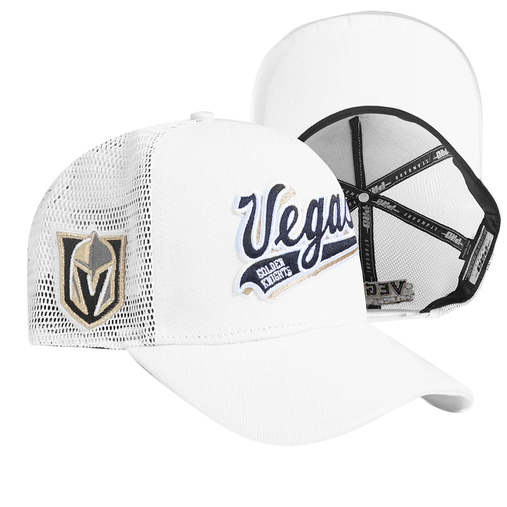 NHL VEGAS GOLDEN KNIGHTS SCRIPT TAIL TRUCKER HAT (WHITE) - Image 7