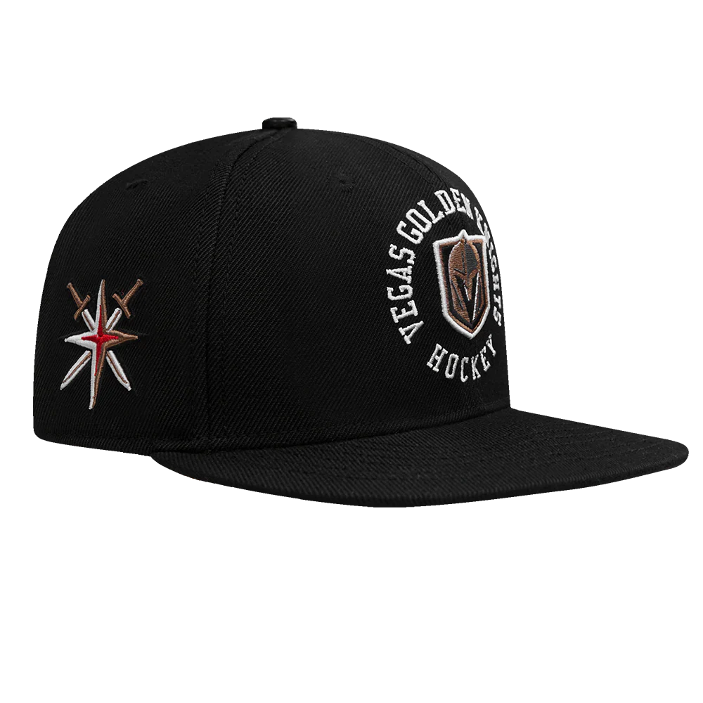 NHL Vegas Golden Knights HYBRID SNAPBACK HAT (BLACK) - Image 2