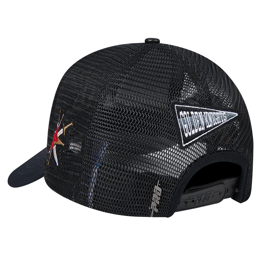 NHL VEGAS GOLDEN KNIGHTS TEAM PENNANTS MEN'S PINCH FRONT TRUCKER SNA (BLACK) - Image 3