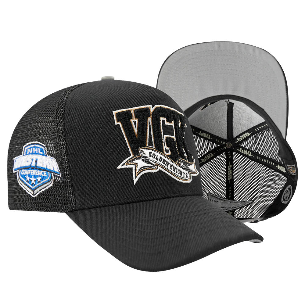 NHL VEGAS GOLDEN KNIGHTS TEAM PENNANTS MEN'S PINCH FRONT TRUCKER SNA (BLACK) - Image 7