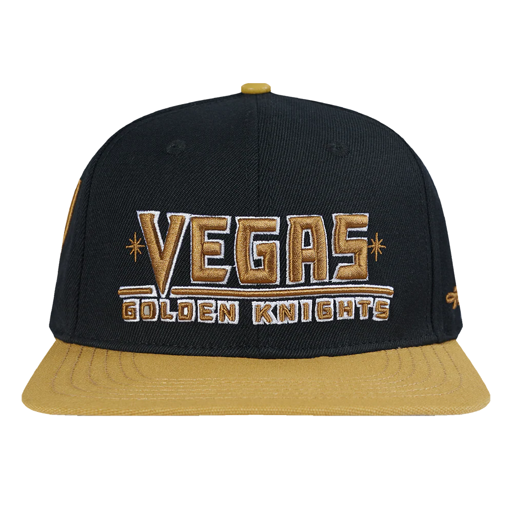 NHL VEGAS GOLDEN KNIGHTS WORDMARK 2 TONE SNAPBACK (GOLD/BLACK)