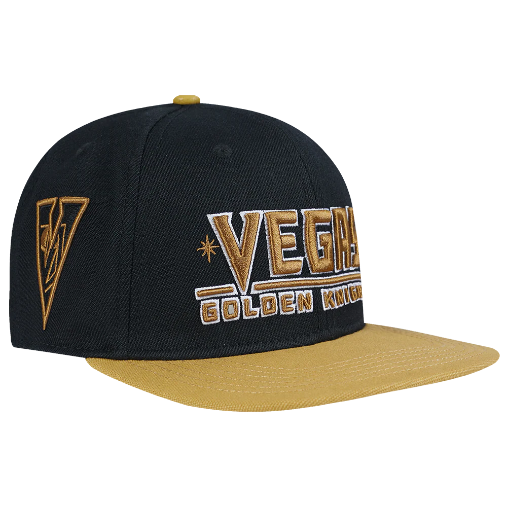 NHL VEGAS GOLDEN KNIGHTS WORDMARK 2 TONE SNAPBACK (GOLD/BLACK) - Image 2
