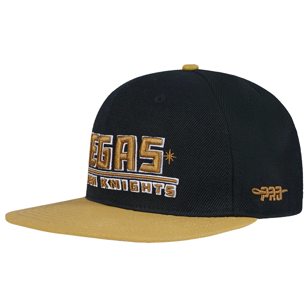 NHL VEGAS GOLDEN KNIGHTS WORDMARK 2 TONE SNAPBACK (GOLD/BLACK) - Image 3