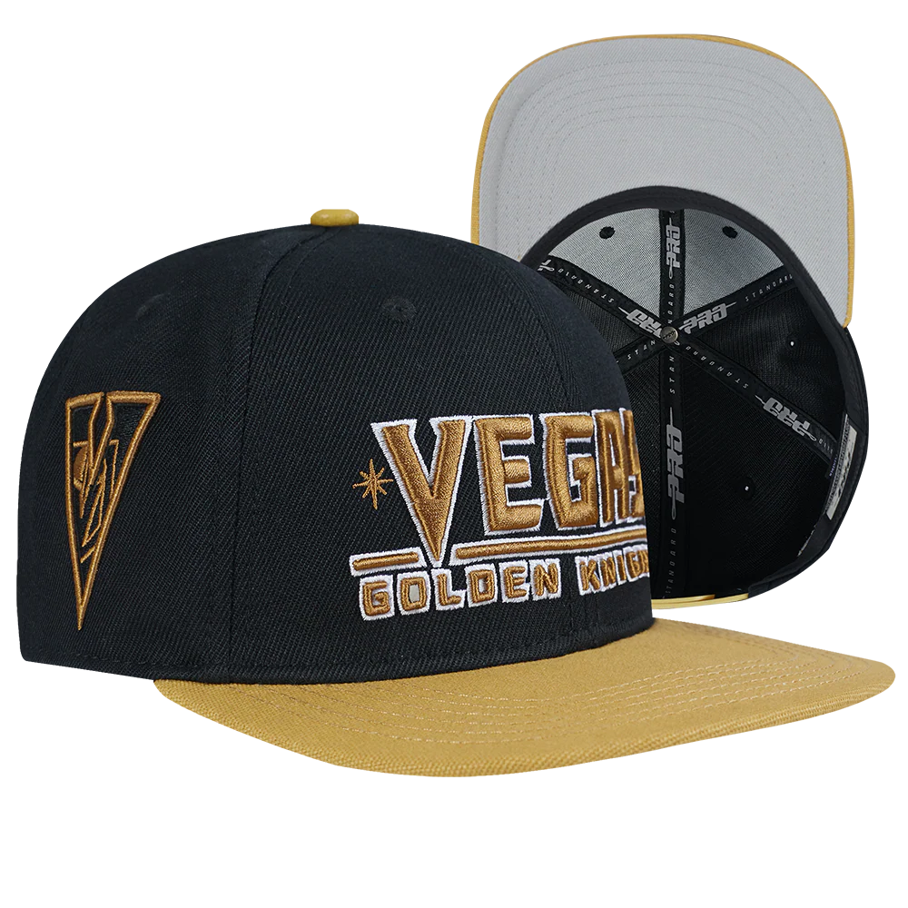 NHL VEGAS GOLDEN KNIGHTS WORDMARK 2 TONE SNAPBACK (GOLD/BLACK) - Image 8