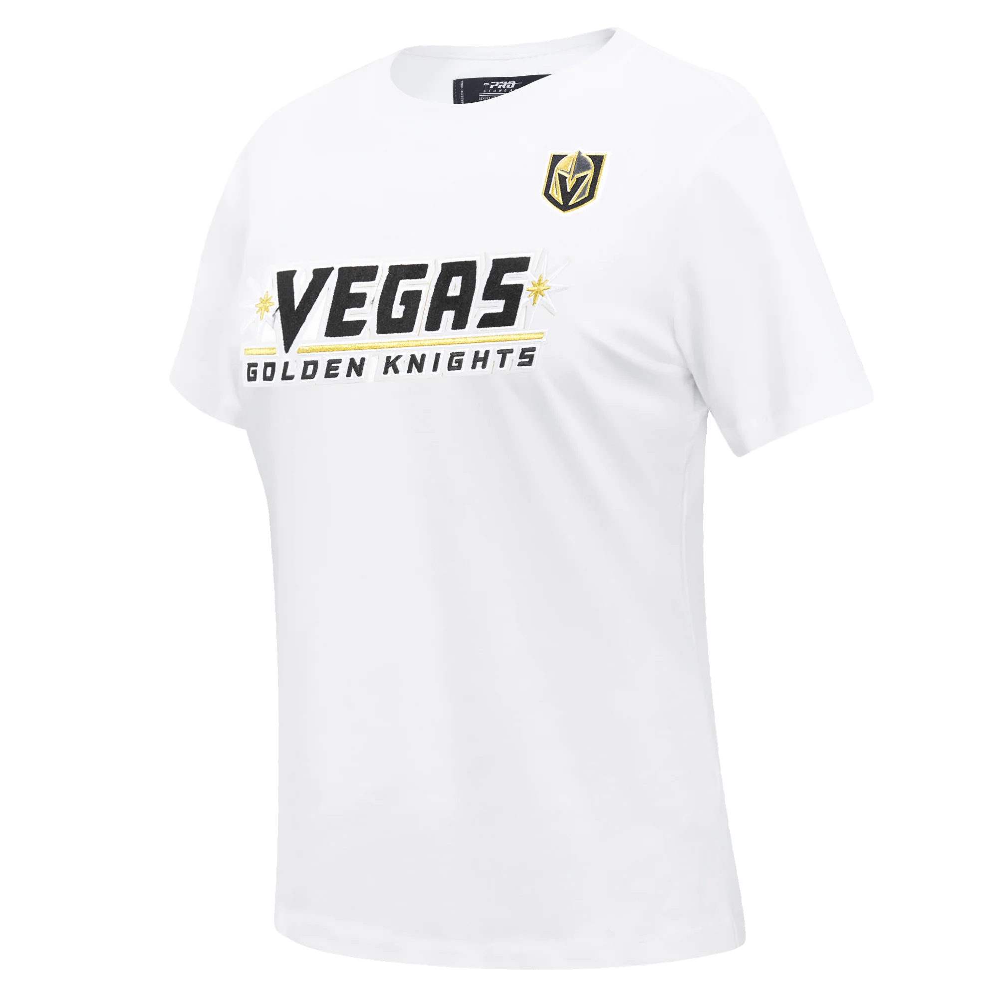 NHL VEGAS GOLDEN KNIGHTS CLASSIC SHORT SLEEVE WOMEN'S SINGLE JERSEY SLIM FIT TEE (WHITE) - Image 3