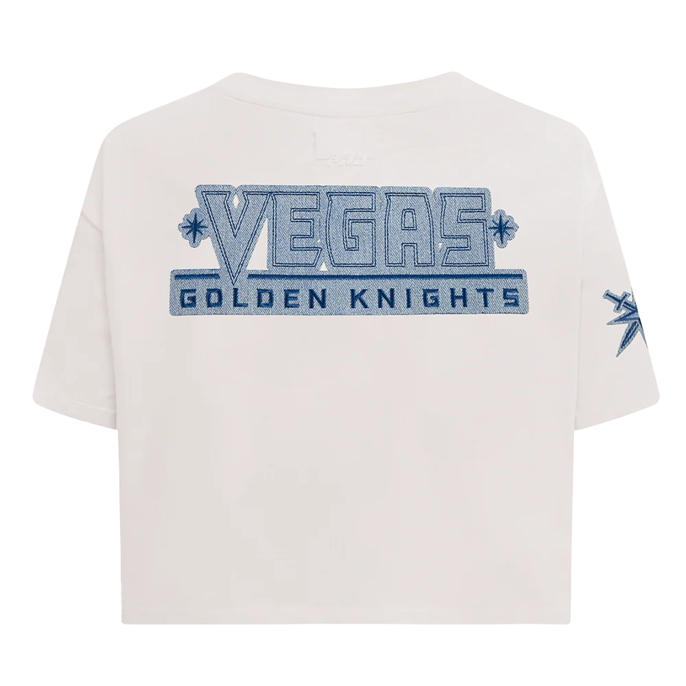 NHL VEGAS GOLDEN KNIGHTS VARSITY BLUES WOMEN'S BOXY TEE (LINEN) - Image 3